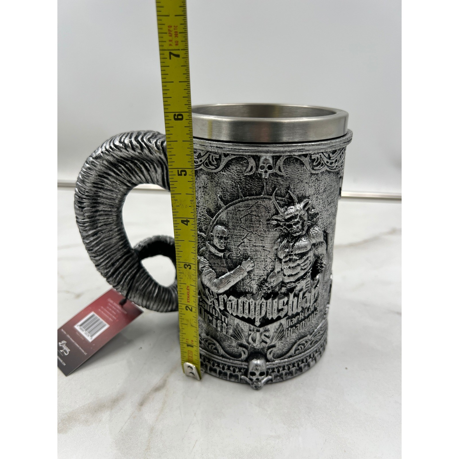Red One Movie Krampushlap Stein 17oz Krampus Dark Lord of Winter Silver Mug NEW
