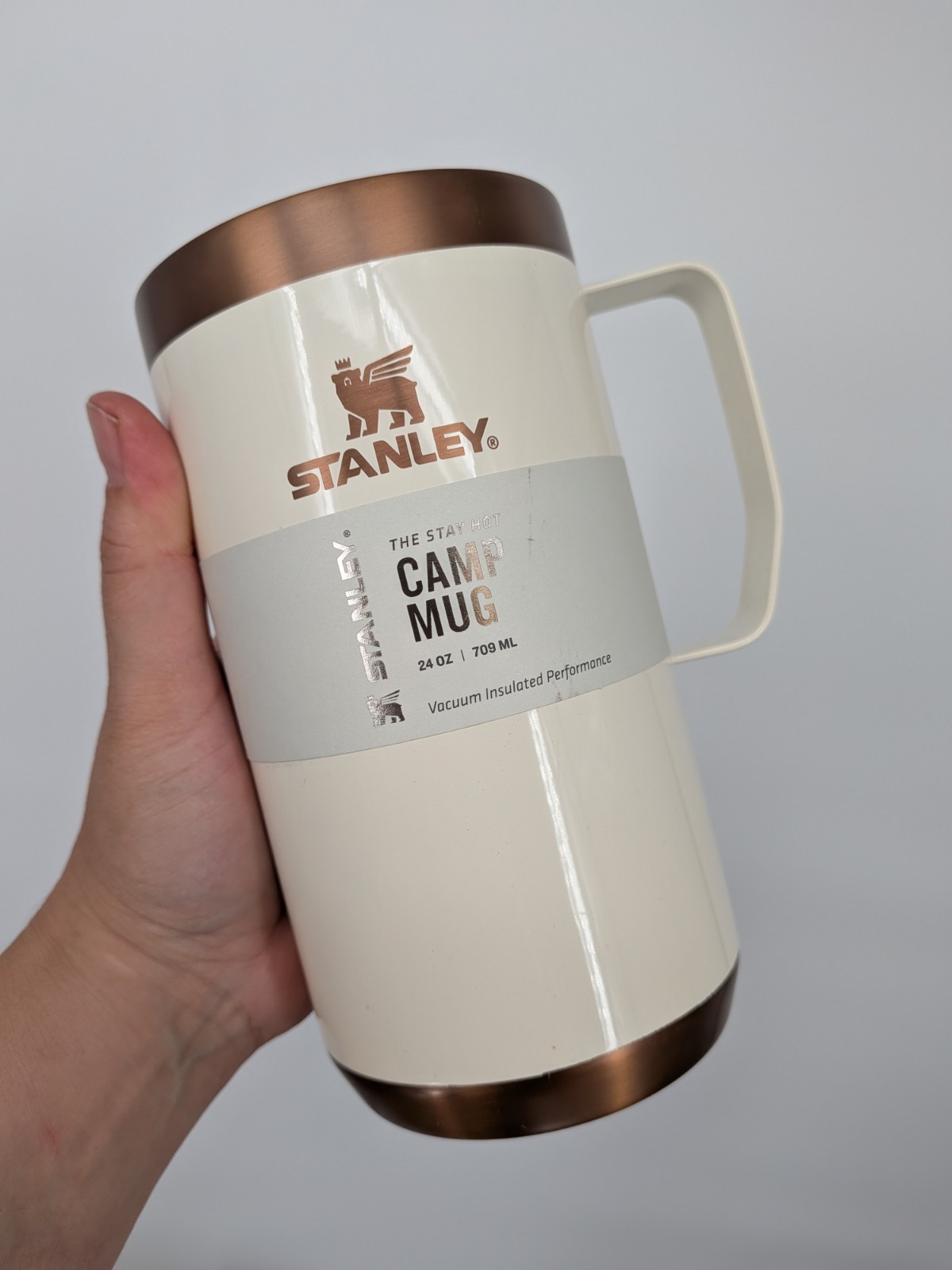 new STANLEY Stay Hot Camp Mug Coffee Gilded Marshmallow ☕ 24 OZ