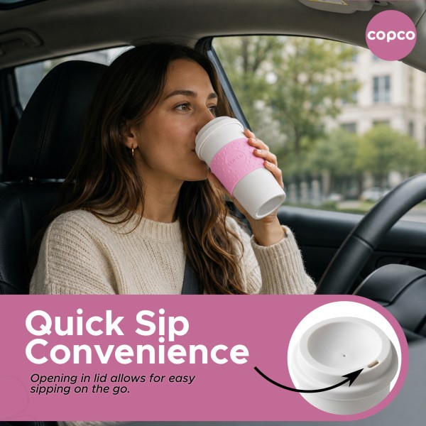 Copco Acadia Travel Mug BPA Free Plastic, 16 Oz, 2 Pack – Bubble Gum Pink