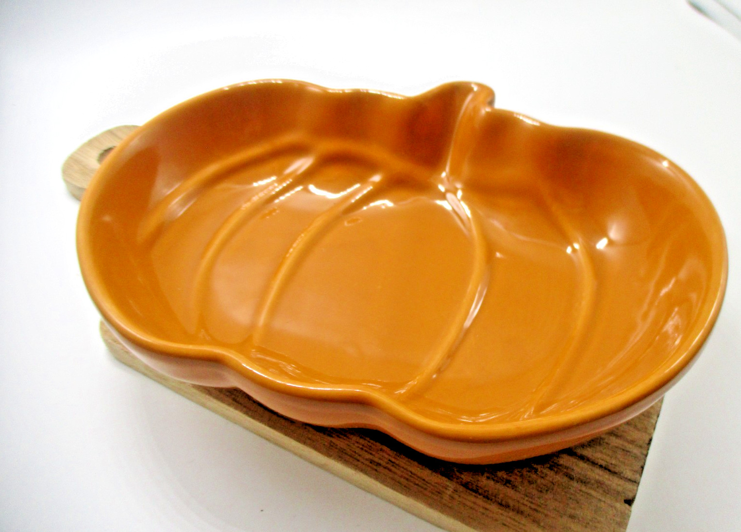 Halloween Ceramic pumpkin large bowl orange W17.5 × D13 × H4 cm natural kitchen
