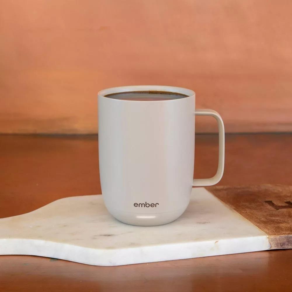 Ember Mug 2 14oz Temperature Control Smart Mug Sandstone Color w/ App Excellent