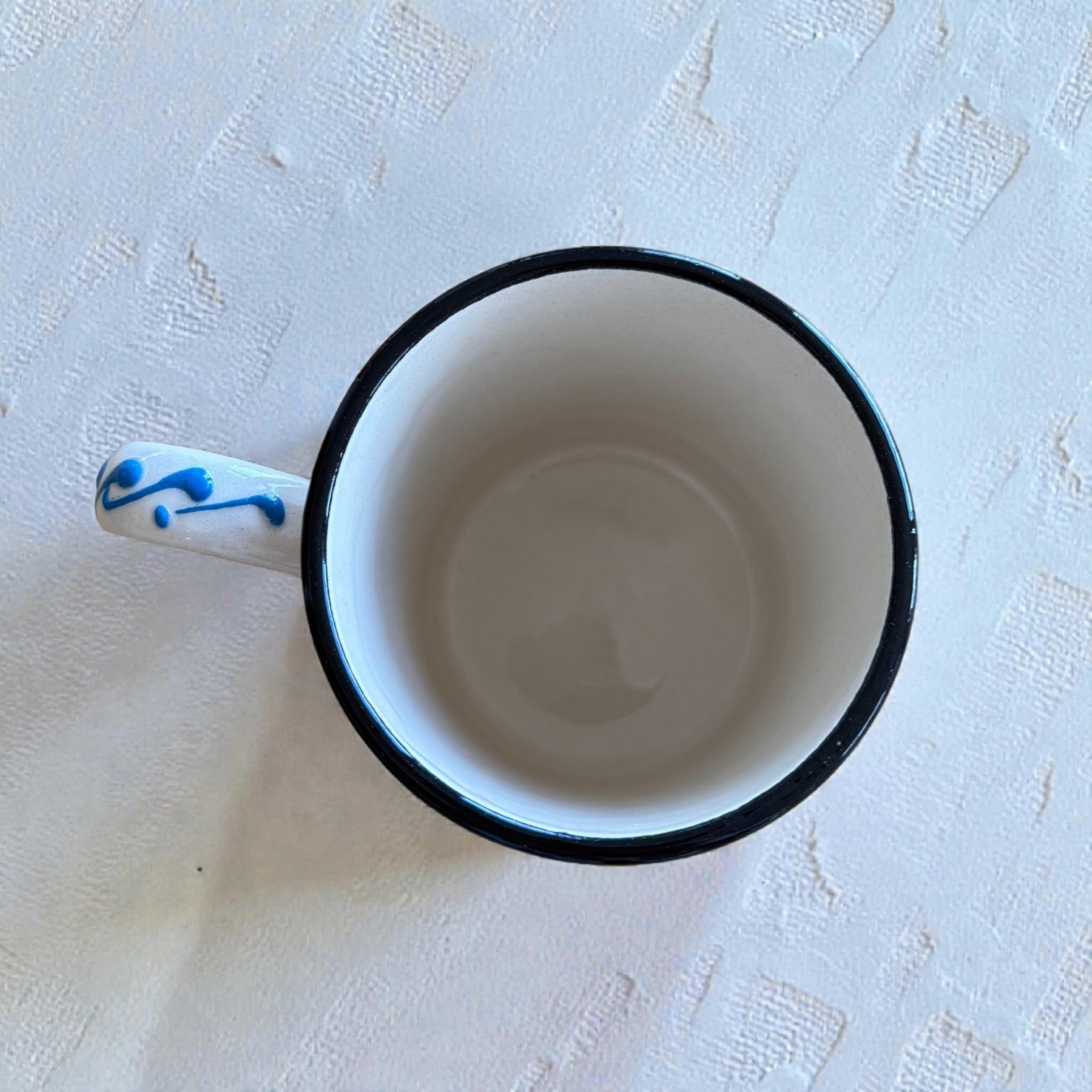 Vintage Hand Painted Turkish Ceramic Mug Iznik Design & Vibrant Colors