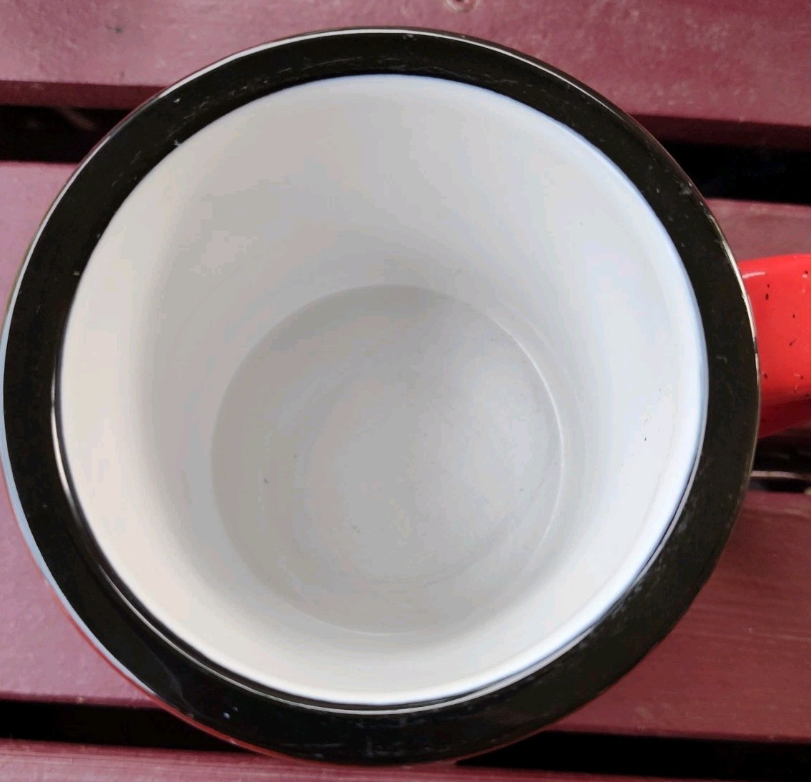 The Black Dog Red Speckled Coffee Mug Microwave Dishwasher Safe