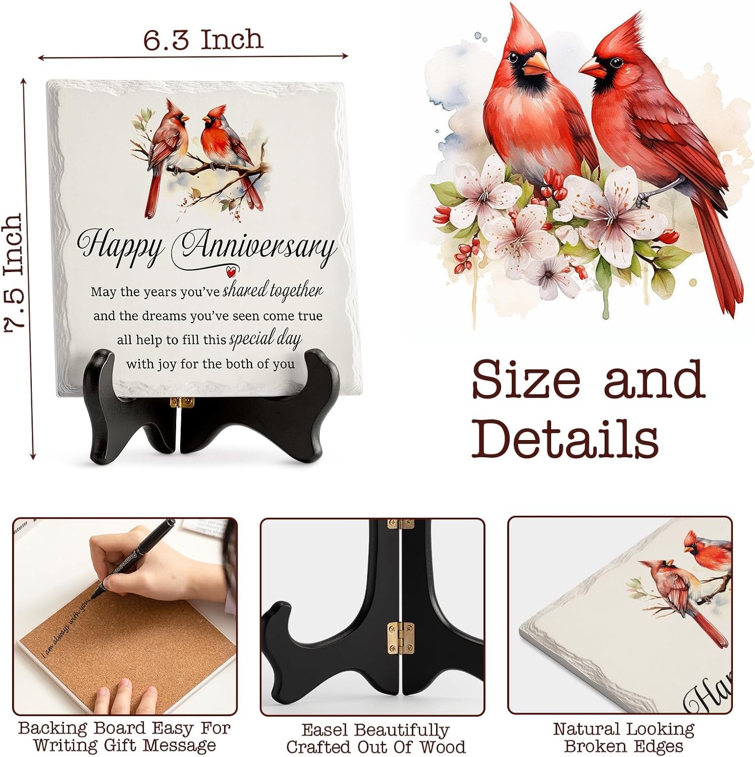 Anniversary Gift Ceramic Plaque Couples Romantic Wedding Keepsake Decor