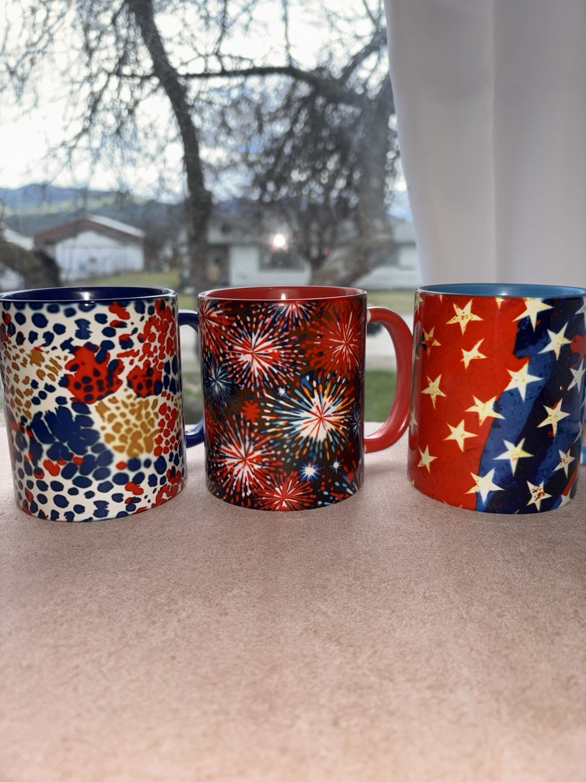 New 11 Oz. Coffee Mug Wooden Cross On Patriotic Flag Sickness Prayer Fast Ship