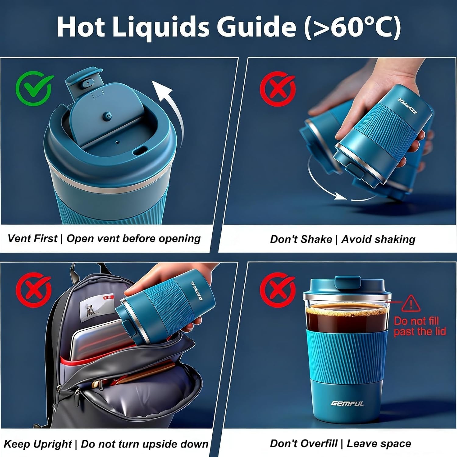 Reusable 17oz Coffee Tumbler with Non-Slip Grip – Perfect for Every Occasion