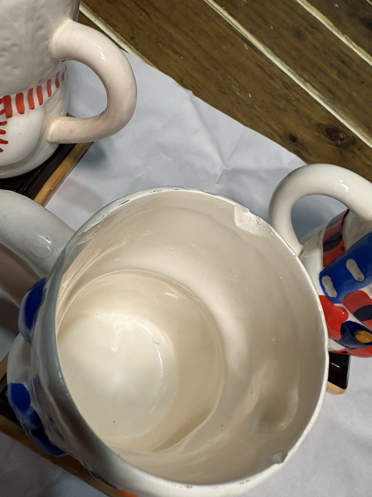 Bay Island Inc. Christmas Snowman Figural Ceramic Mugs Set of 3, 8 fl oz