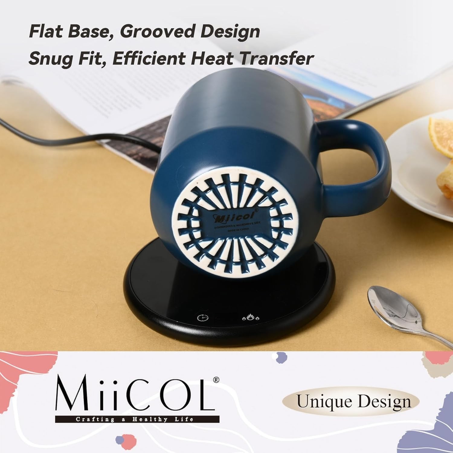 Ceramic Coffee Mug, 16 oz Large Coffee Cup, Tea Mug with Handle, Flat Bottom …