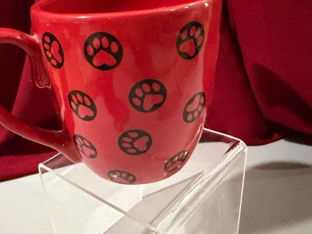 The Animal Rescue – Red Paw Print Mug