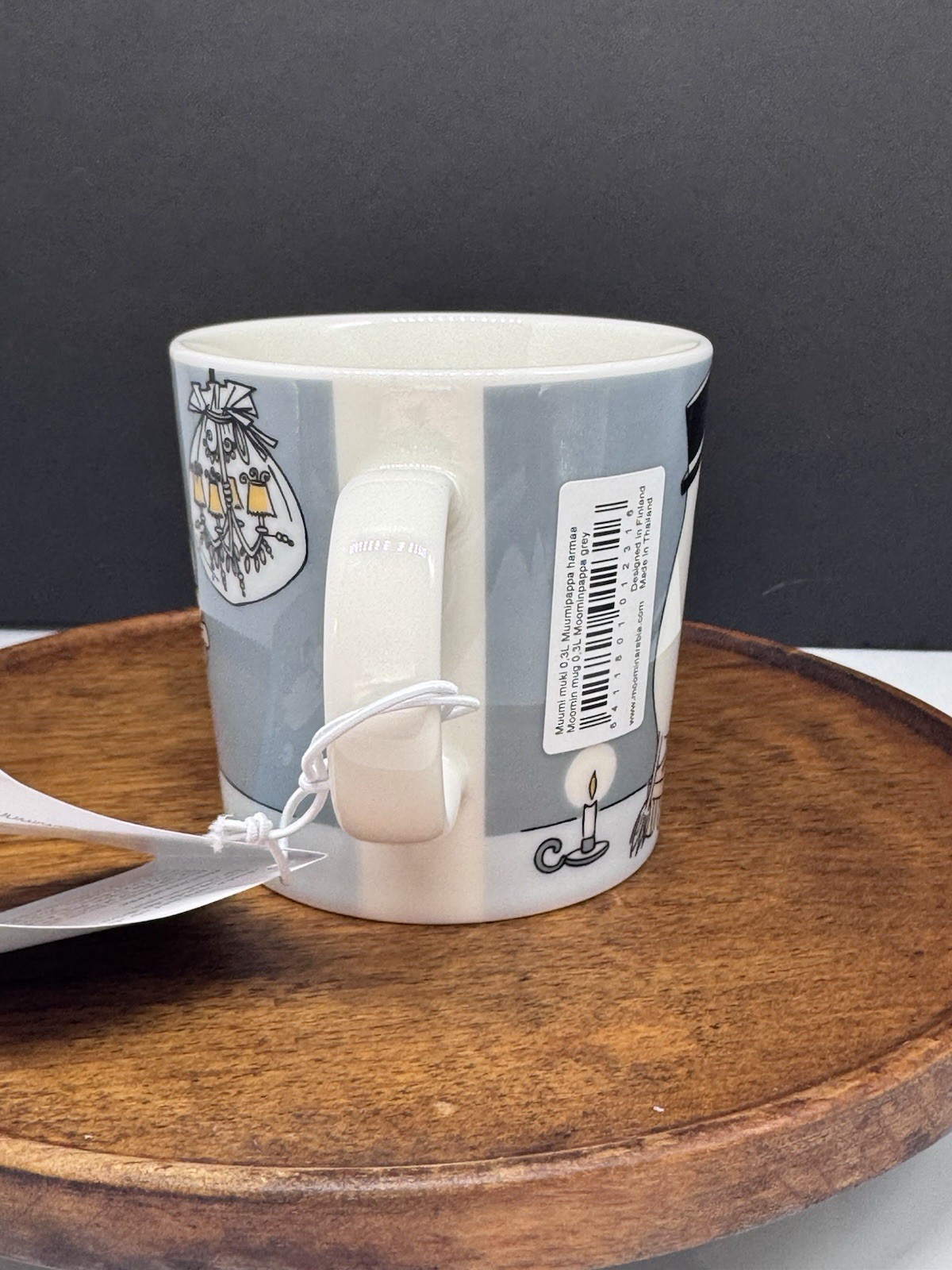 Arabia Moomin Mug 10oz Moominpappa Grey