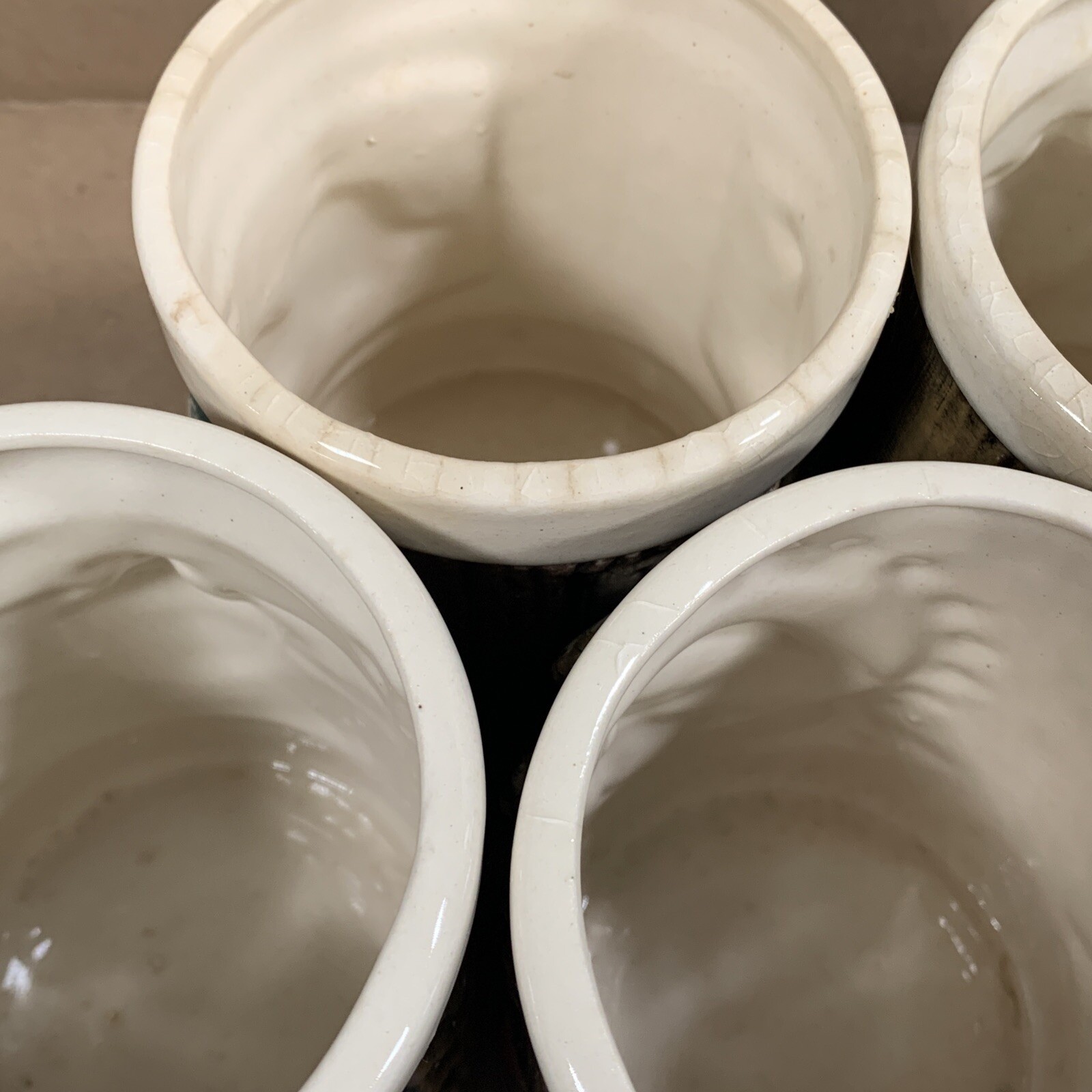 Ceramic Mugs Bird Bottle Mariner Colonial Inn Eagle 1776 Rustic Napcoware Set/5