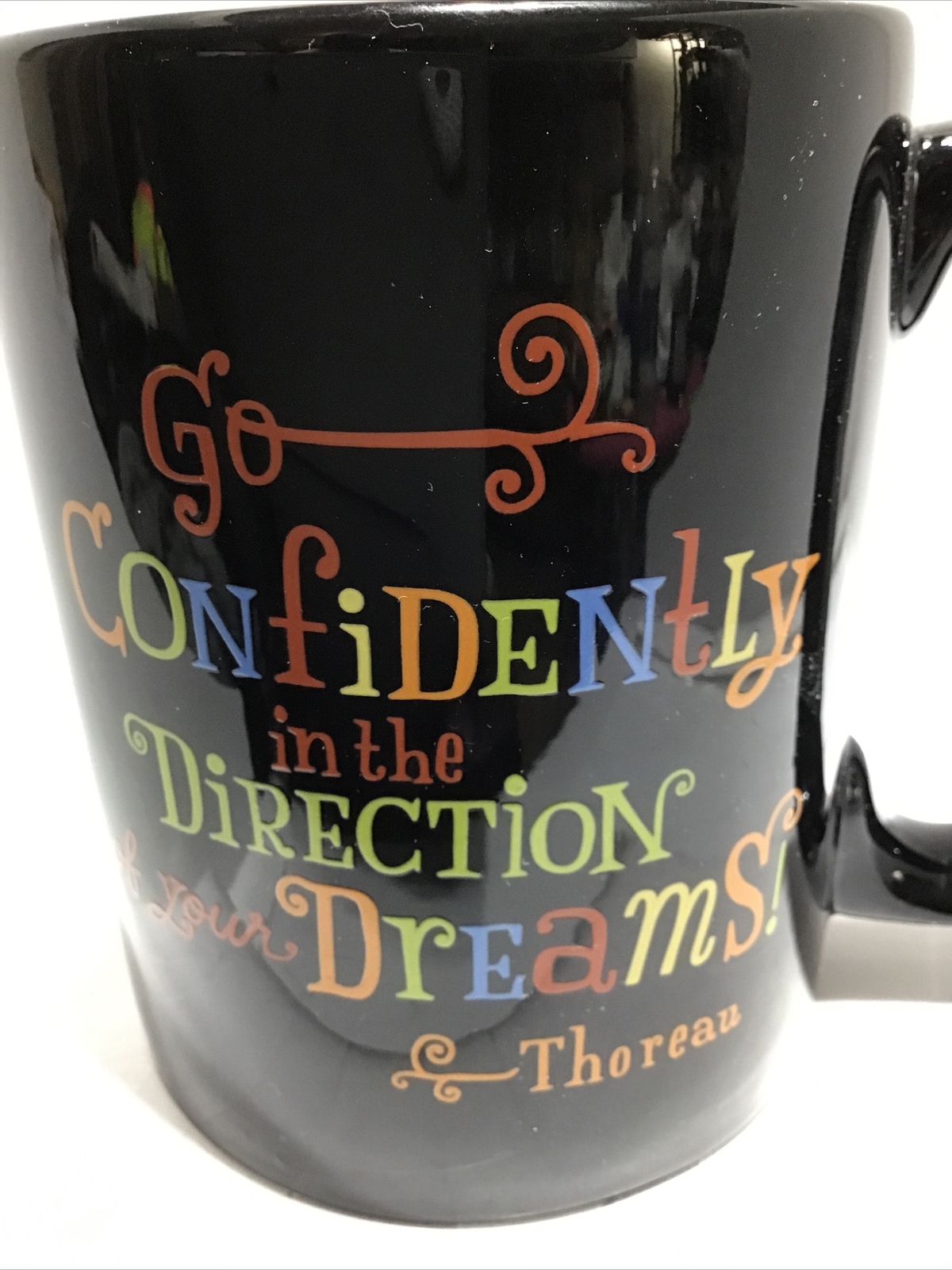 GO FOR YOUR DREAMS COFFEE MUG. GO CONFIDENTLY MUG. Art Deco Mug. B257