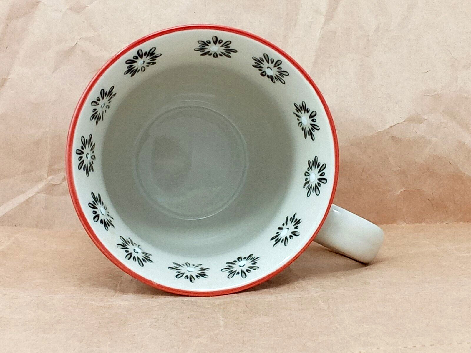 Royal Yokohama Studio Miyabi Coffee Cup Mug Floral Embossed Footed EUC boho