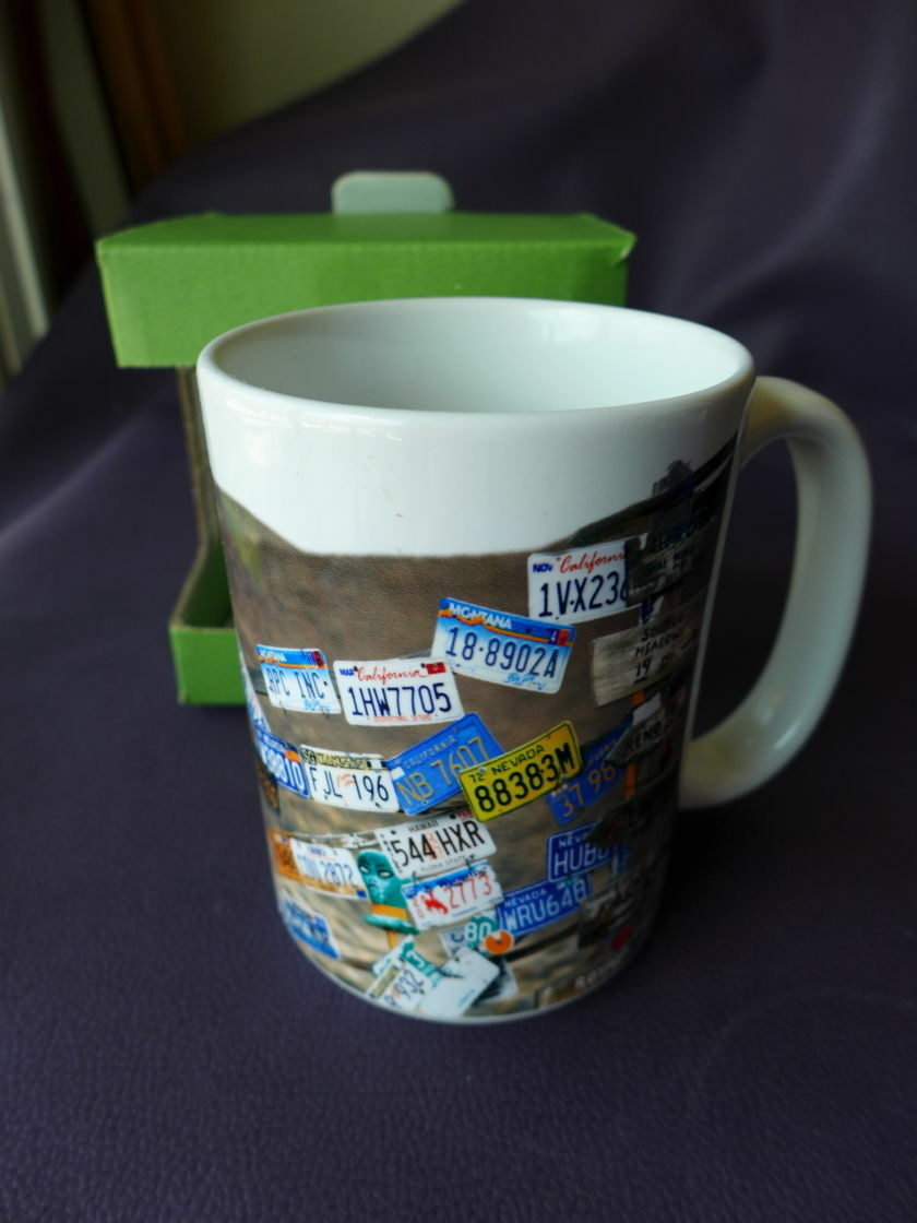 New Tree-Free Greetings Tall Coffee Mug License Plates of the US States #79074