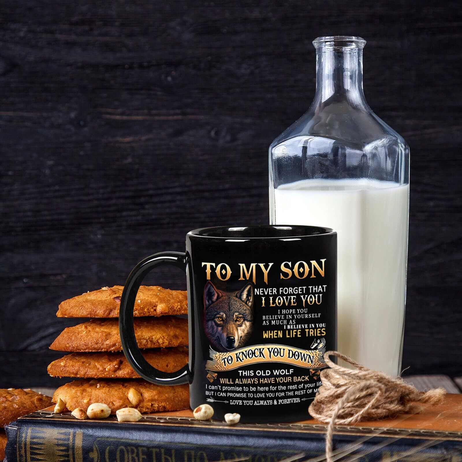 Christmas Gifts For Son Mug 11 Oz To My Son Gifts Wolf Mug From Mom Dad Son Birt