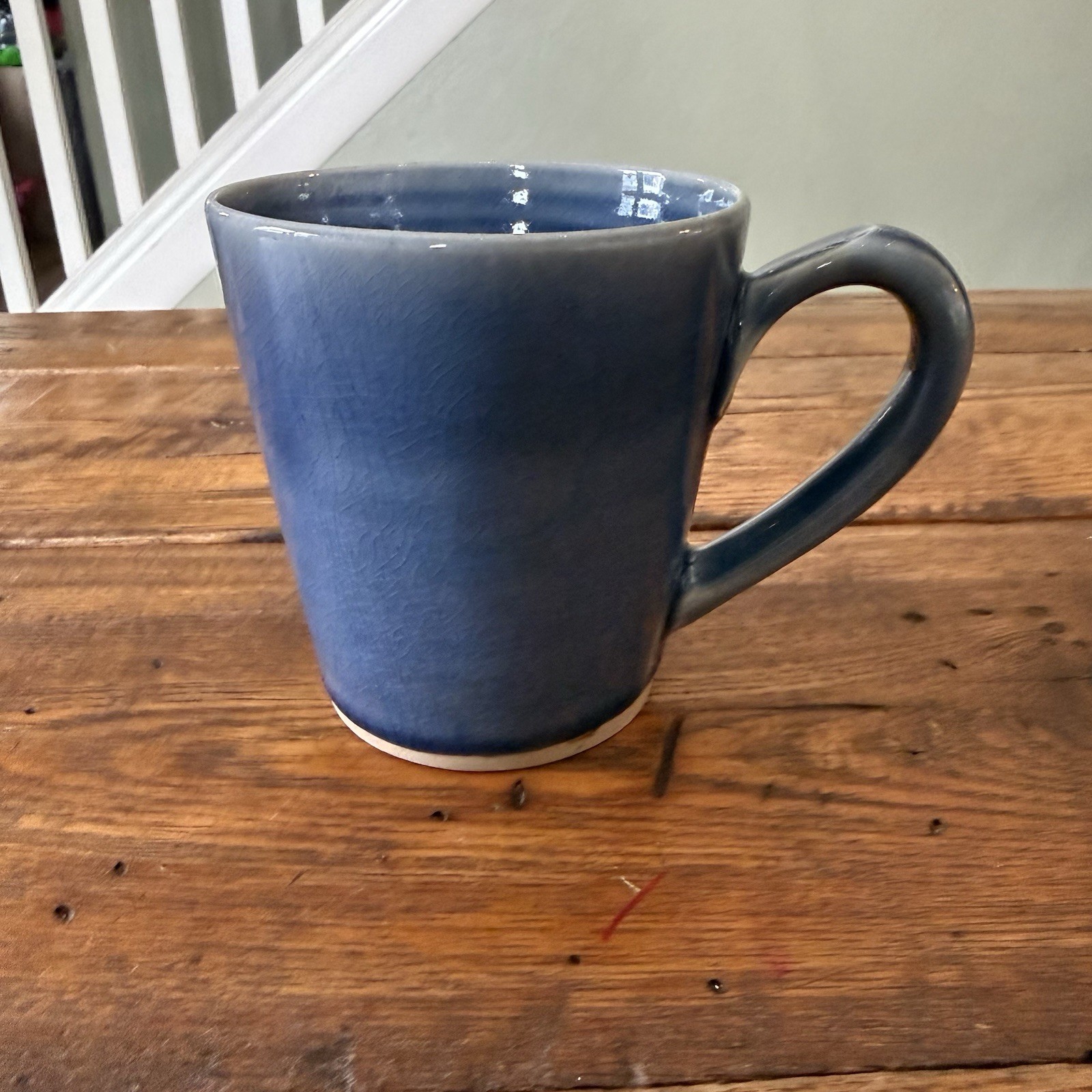 Thailand Blue Lion Coffee/tea Mug – Handcrafted Crackle Glaze Artist Signed