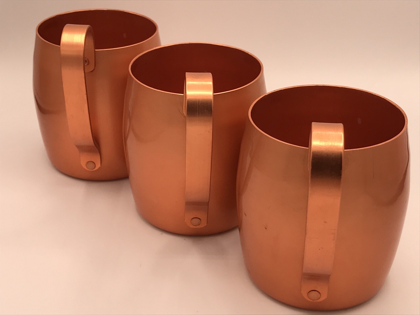 VTG Copper Moscow Mule Barrel Mugs With Handle Set Of 3 West Bend?