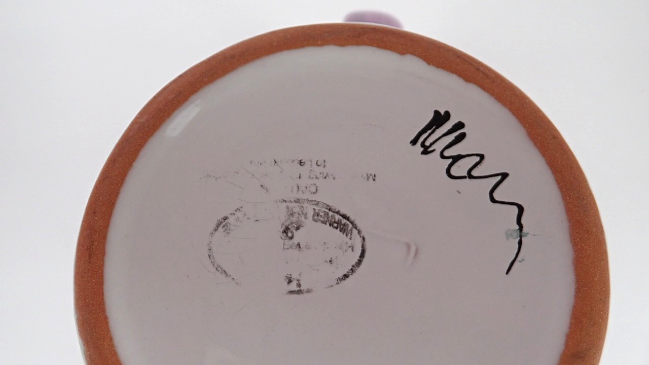 Mesa International Handcrafted Mug 21oz Hand Painted Signed Bears Salmon Outdoor