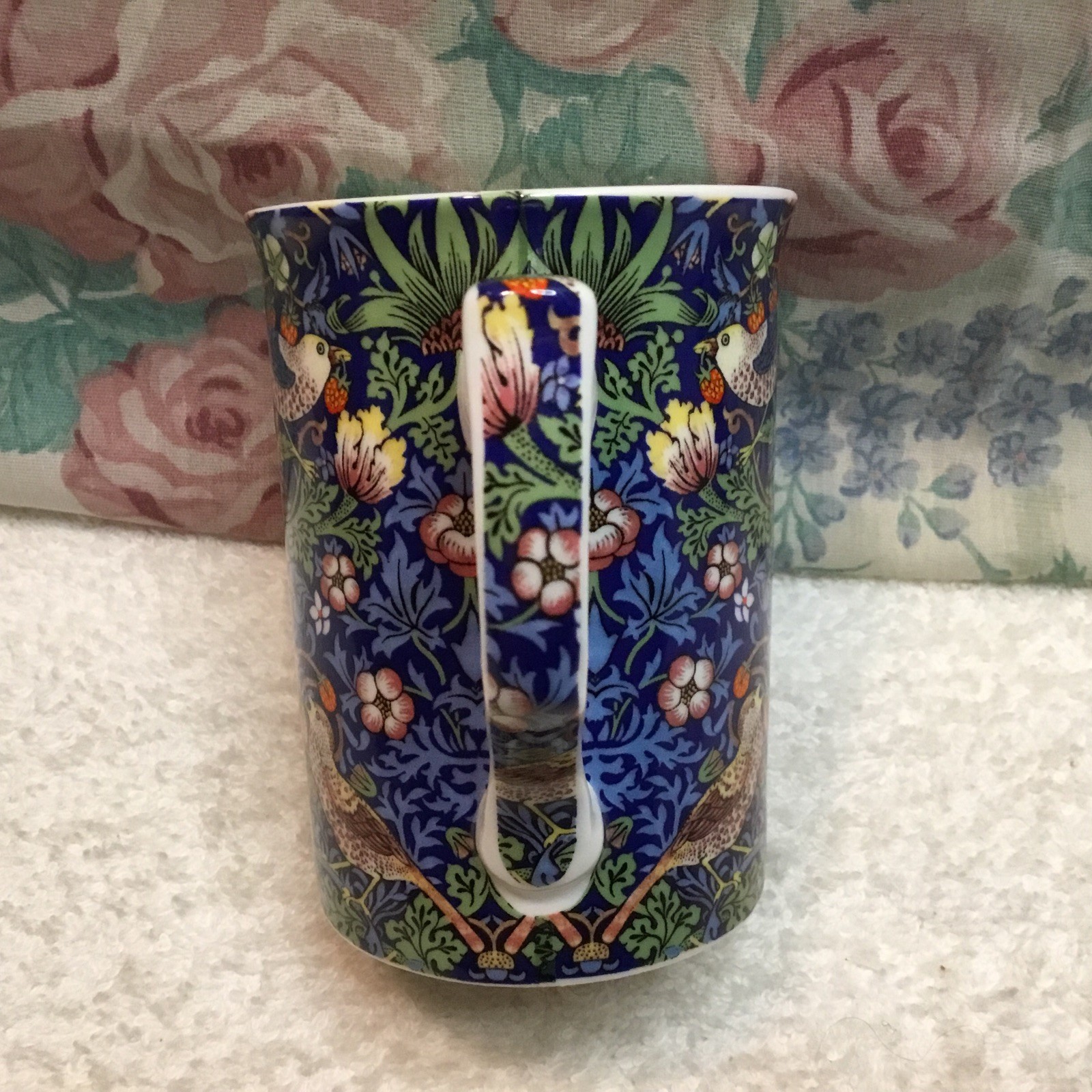 William Morris Strawberry Thief Mug Cup Leonardo Collection Fine China Blue