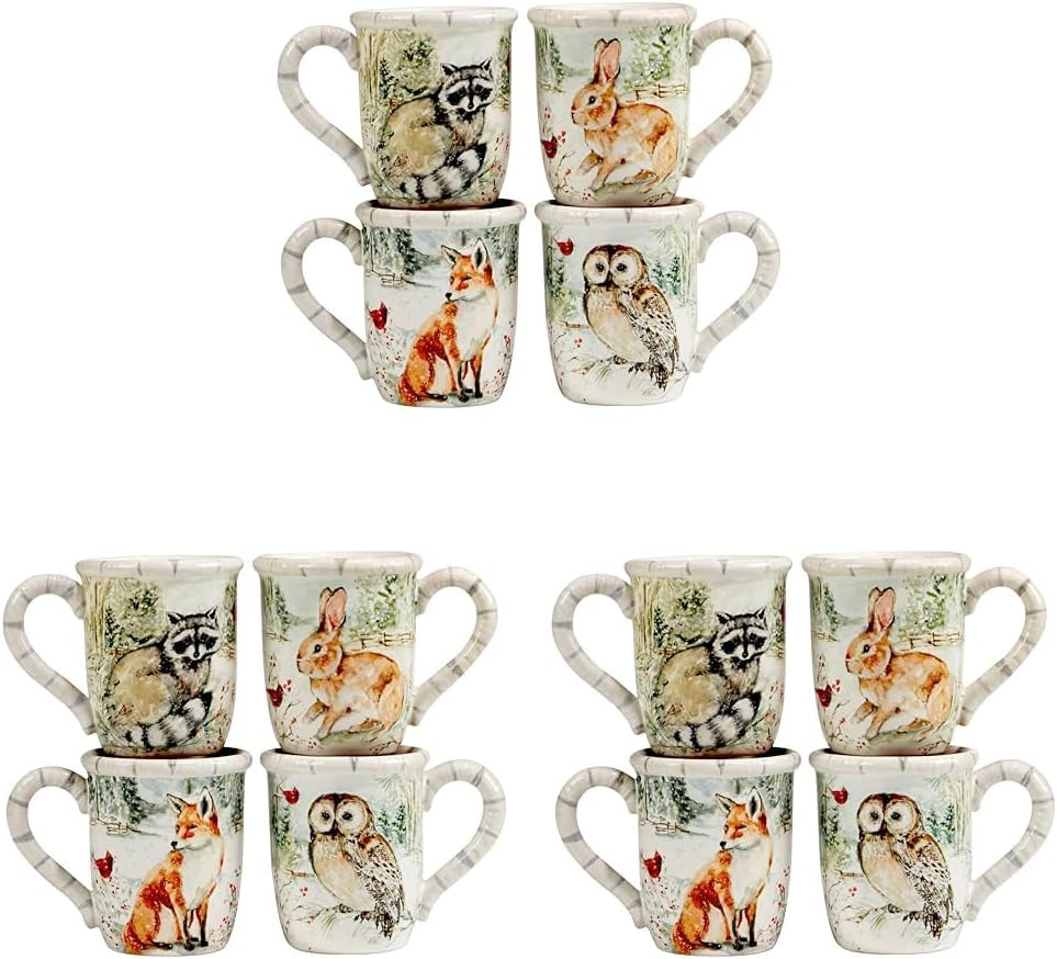 Winter’s Walk 16 Oz. Mugs Set of 4 – Pack of 3,