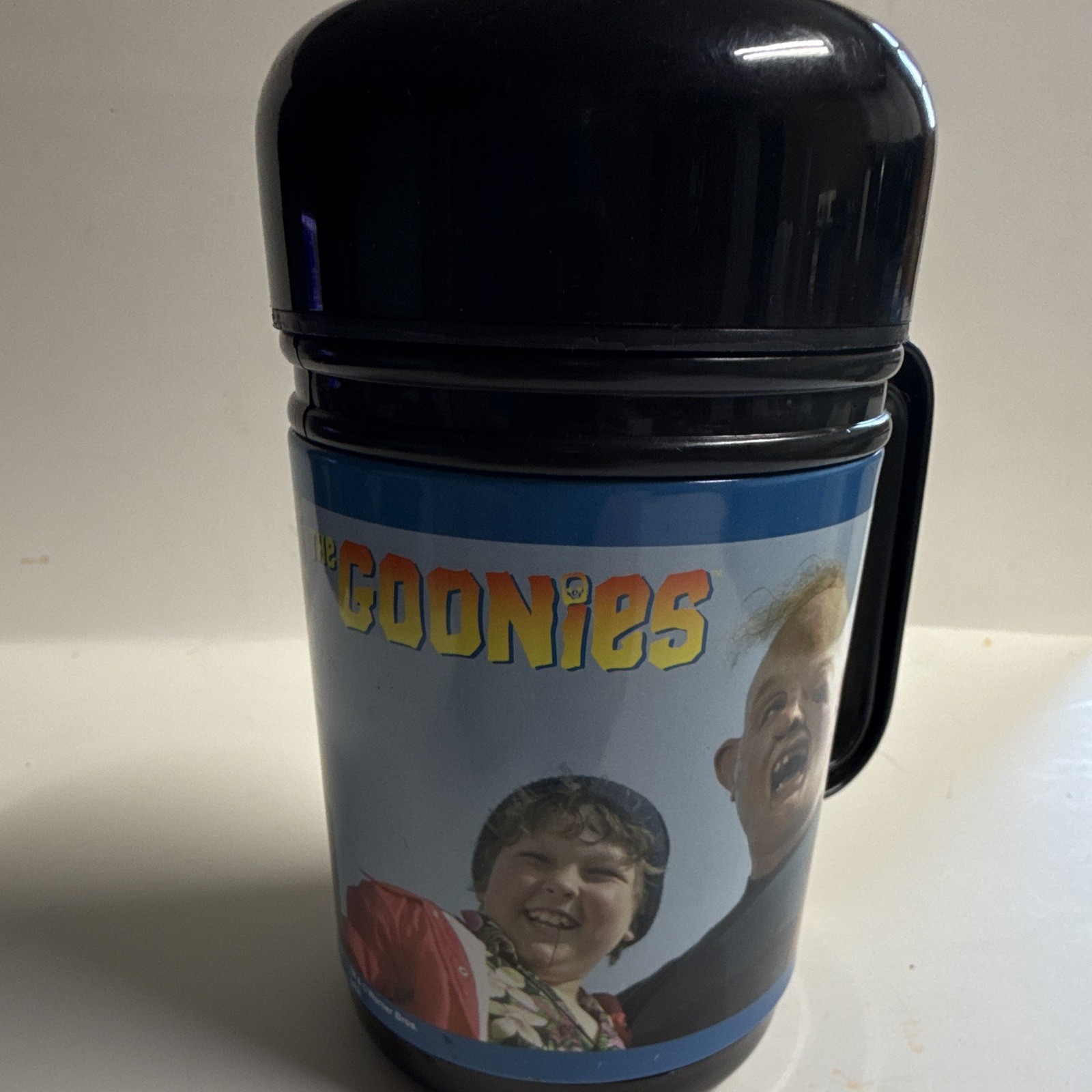 Vintage 1985 The Goonies Aladdin Plastic Lunchbox Thermos Mug Sloth Mikey Rare