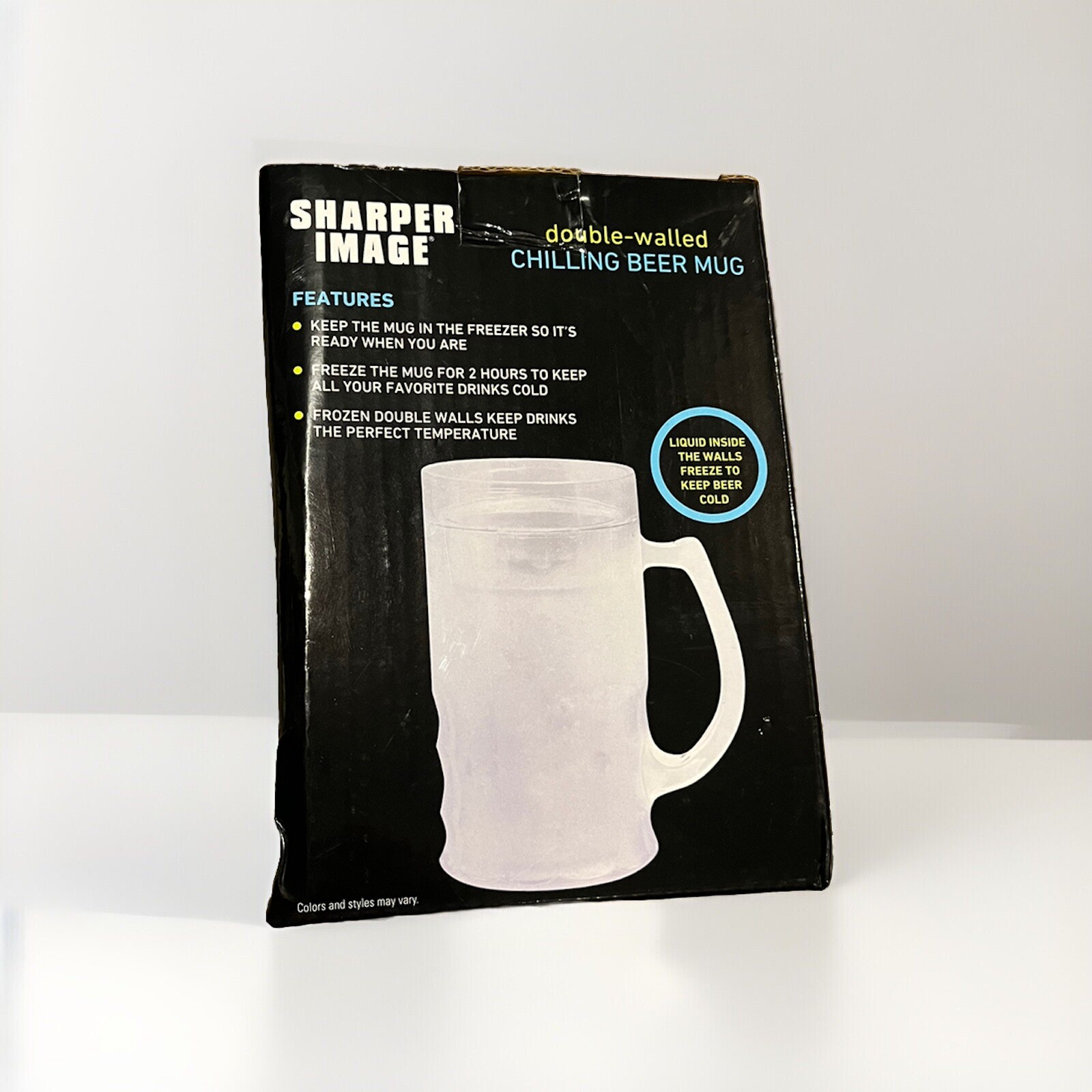 Brand New UNUSED Sharper Image Double-Walled Chilling Beer Mug