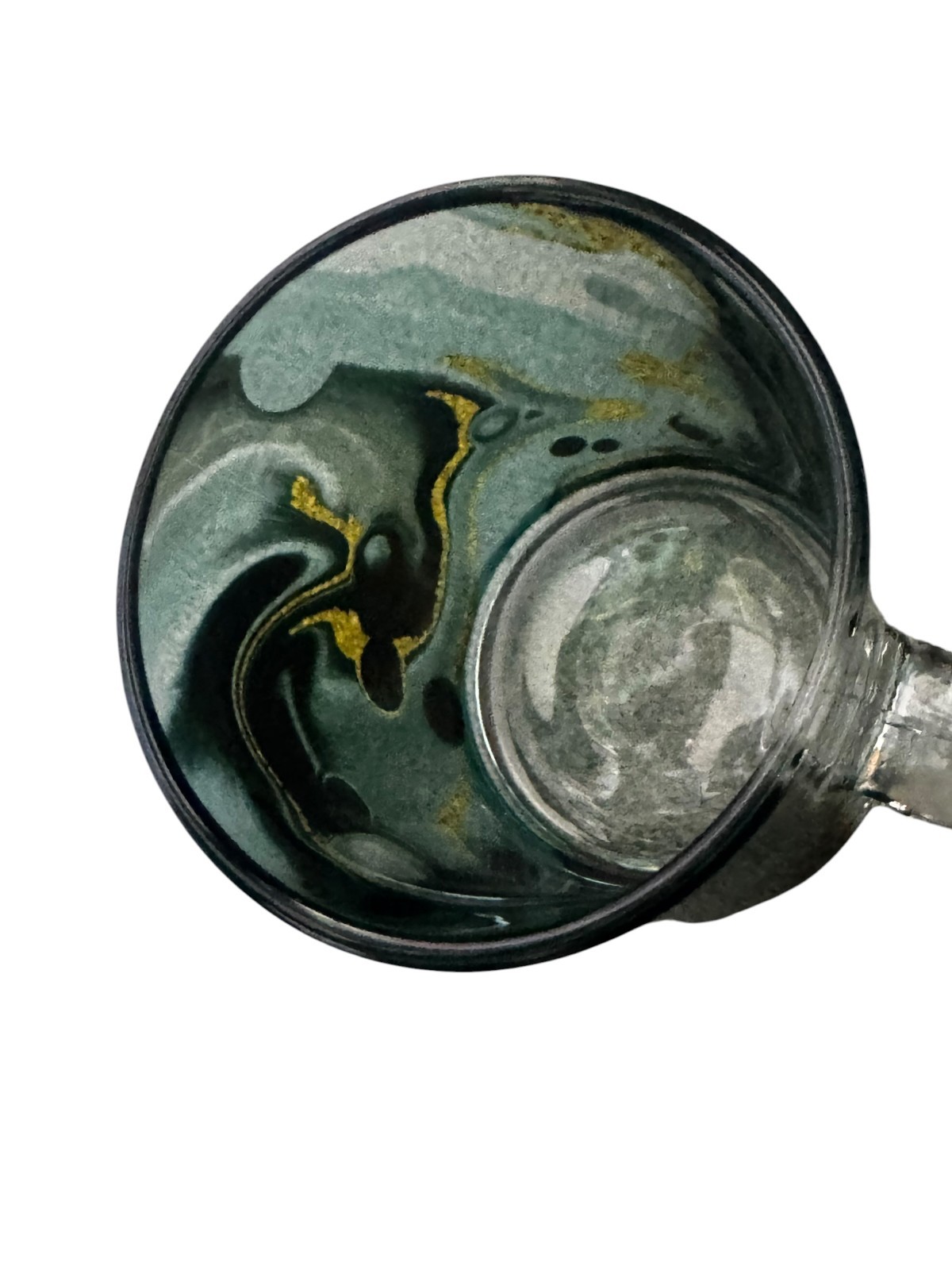 Marble Art Glass Coffee Mug 11 oz