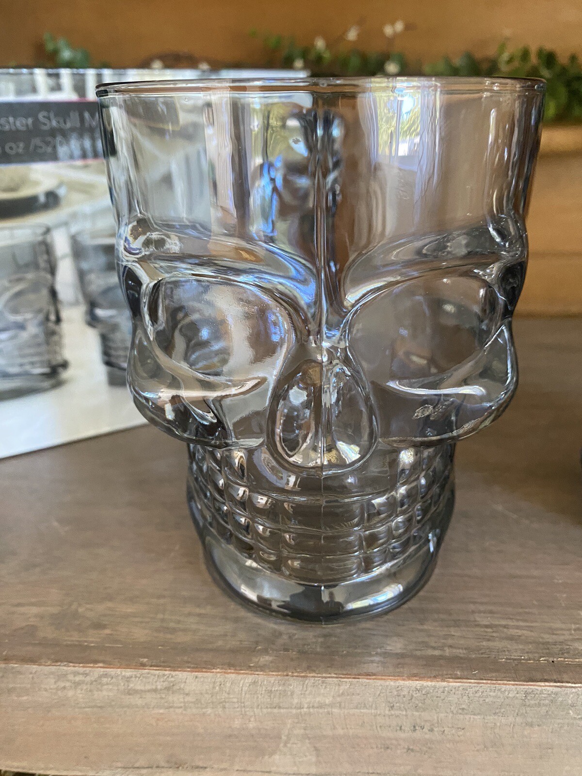 Set of 4 Circleware Smoke Luster Skull Mugs 2 New 2 Used 17.6 oz NICE!!