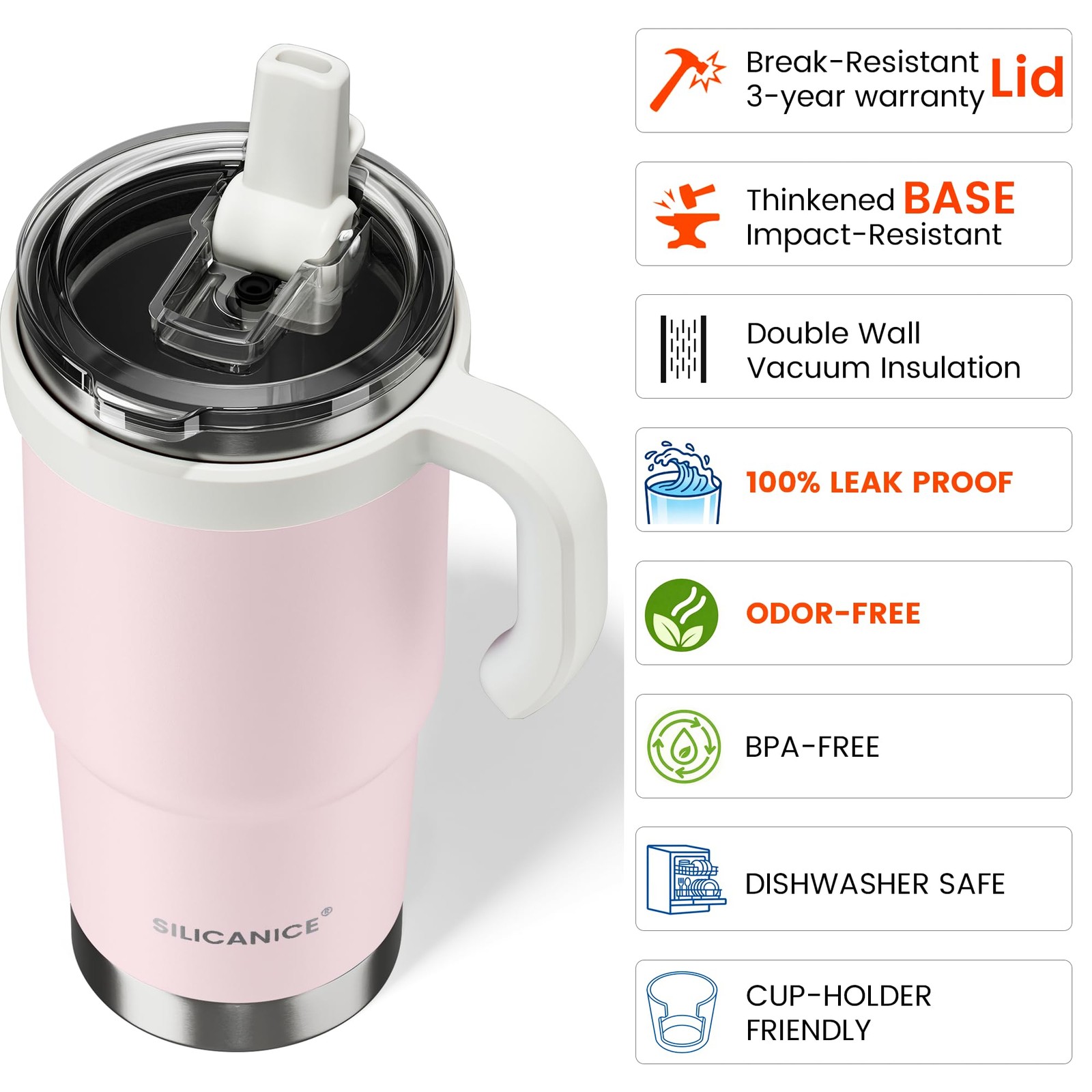 For Iced Coffee & Smoothies – Never Drink from a Moldy Lid Again: 24oz Hygien…