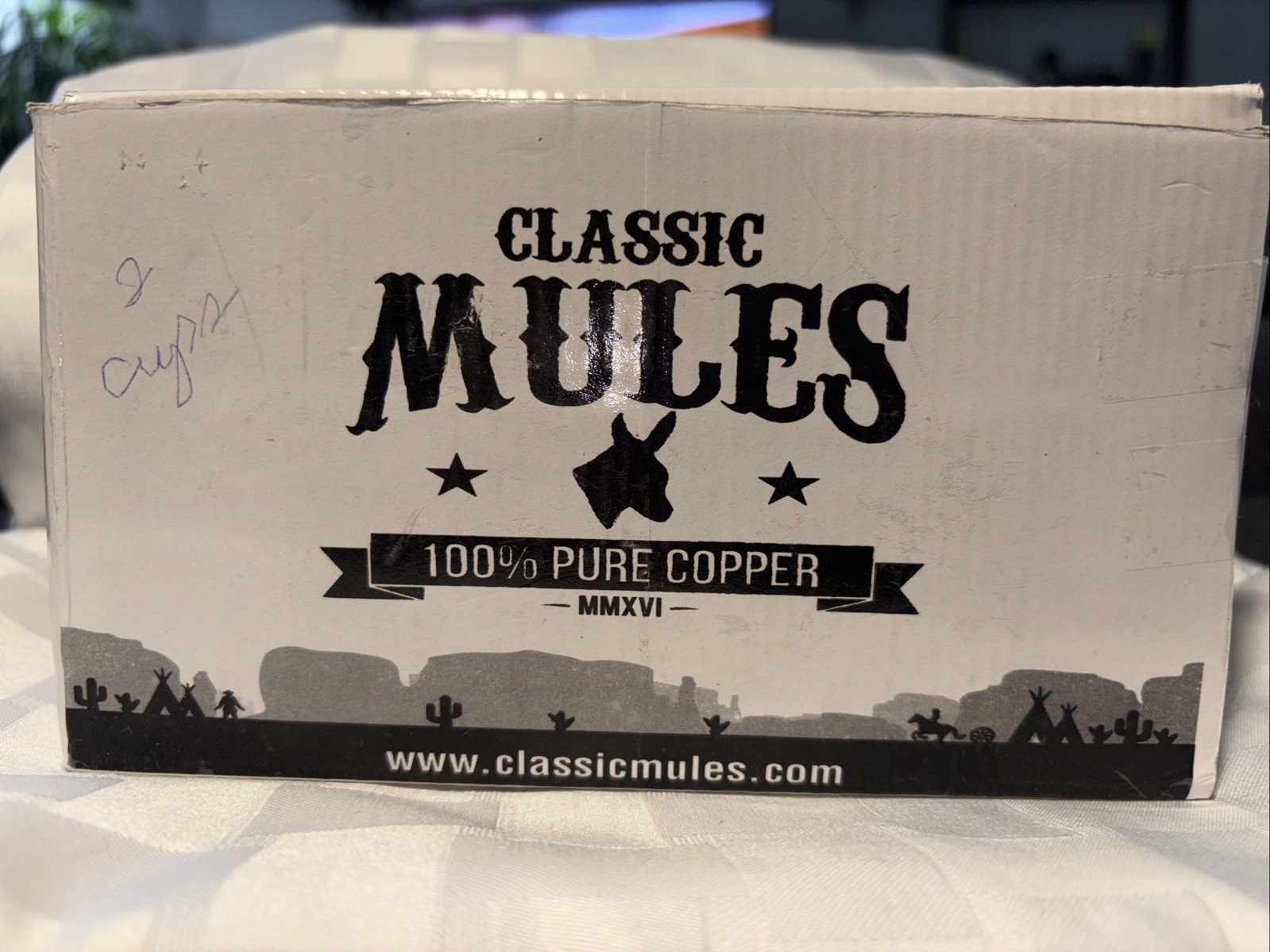 Classic Mules Set of 2 Copper Hammered 12oz Mugs