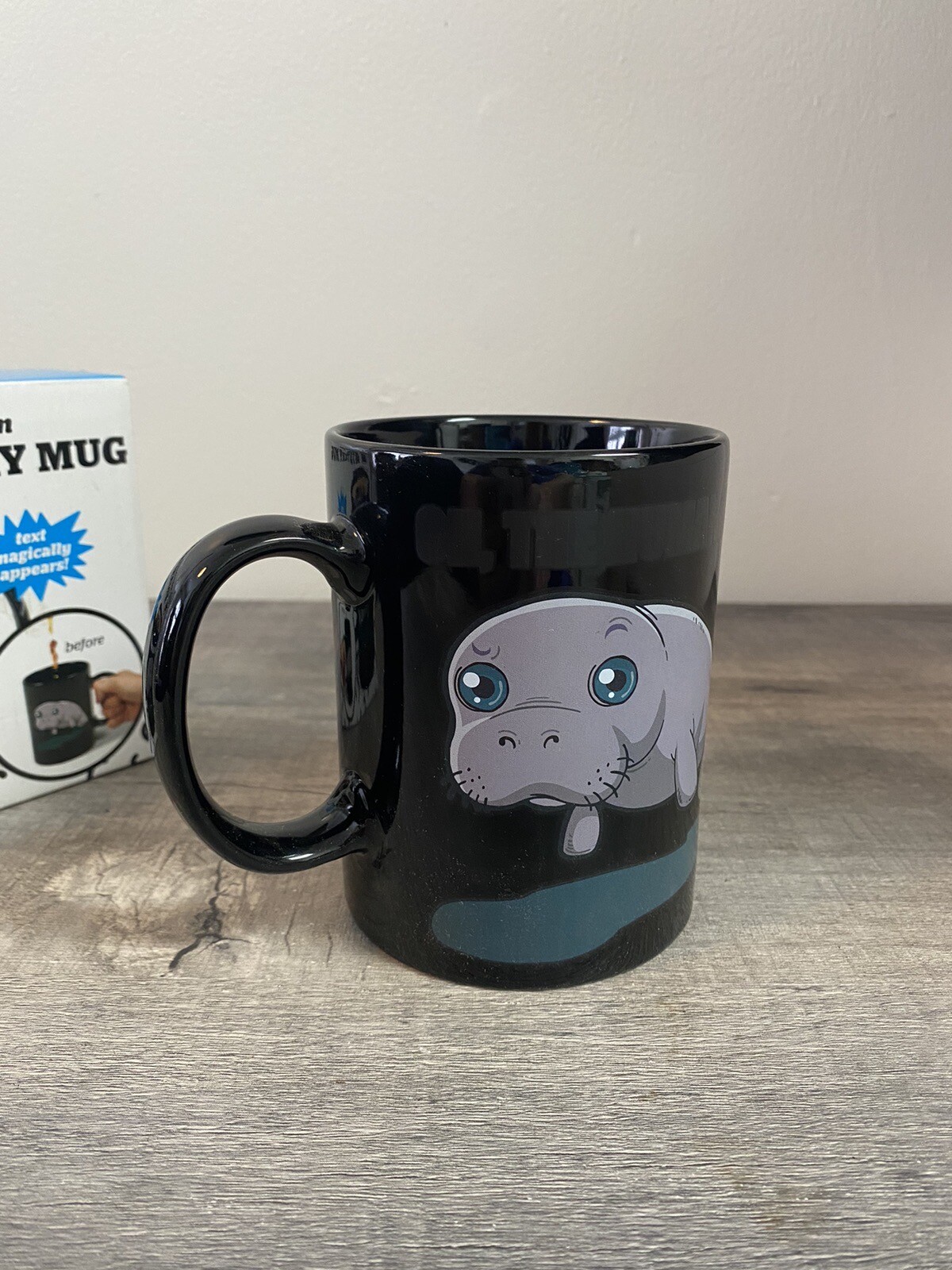 BigMouth 16oz Manatee Ceramic Mystery Mug Coffee Cup, Changes When Hot or Cold