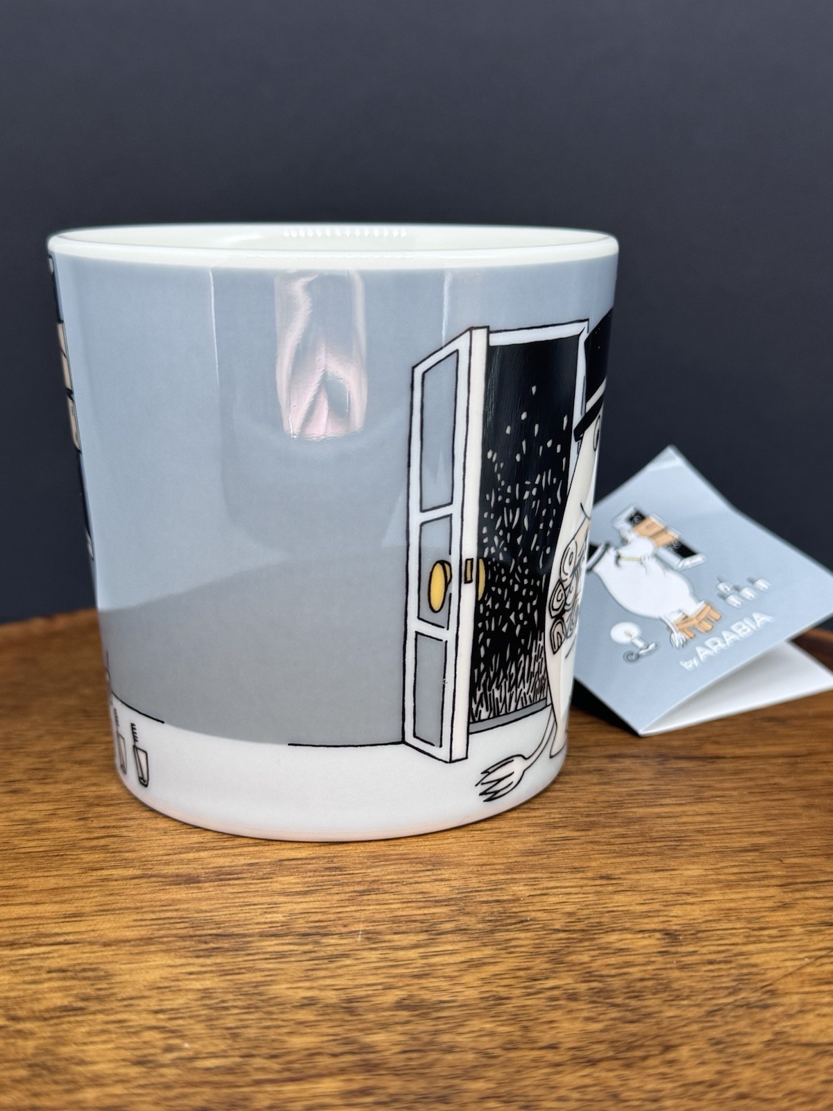 Arabia Moomin Mug 10oz Moominpappa Grey