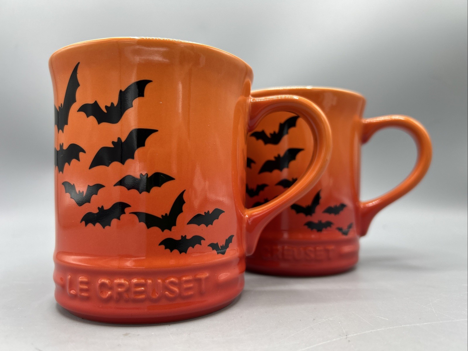 Set of 2 Le Creuset Halloween Bat Mugs – NEW No Box
