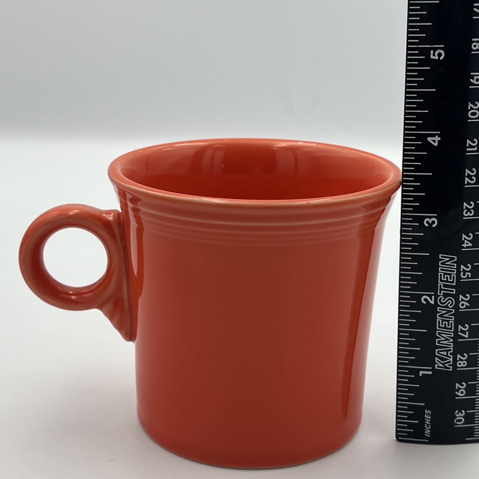 ❤️ 2 Fiesta Poppy Red Orange 10 oz Mugs Ring Handle Homer Laughlin Fiestaware