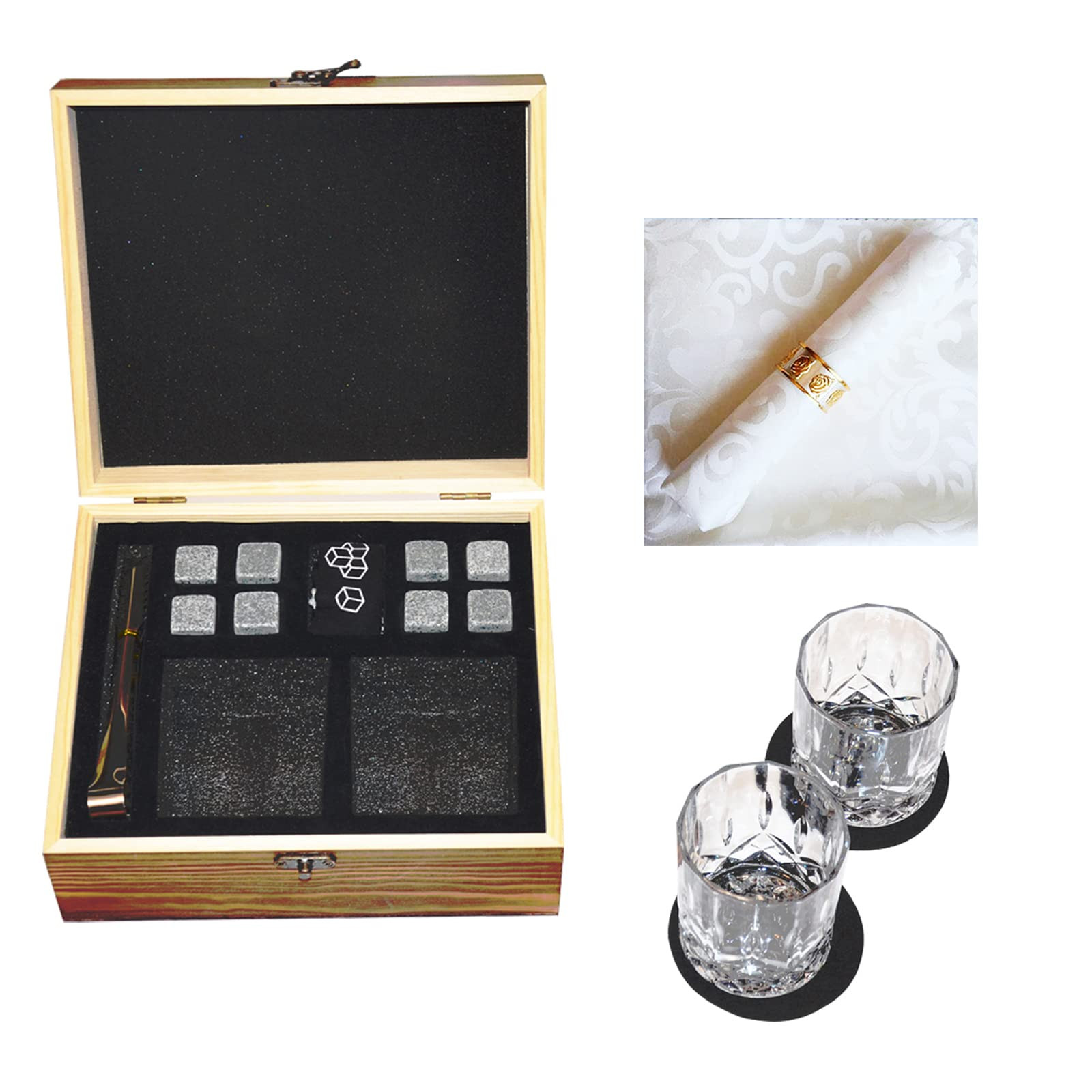 Whiskey Stones Gift Set – Best Gift for Men Father’s Day Dad’s Birthday