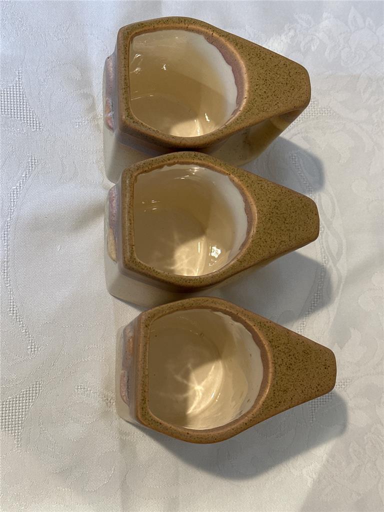 Set of 3 Padilla signed 1980’s Southwest Shell Stone Wear Mugs