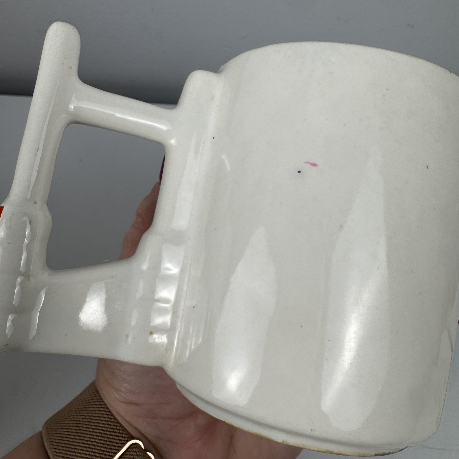 Vintage Emson Multicolor Football Novelty Mug 3D Ball Goalpost Handle Sports