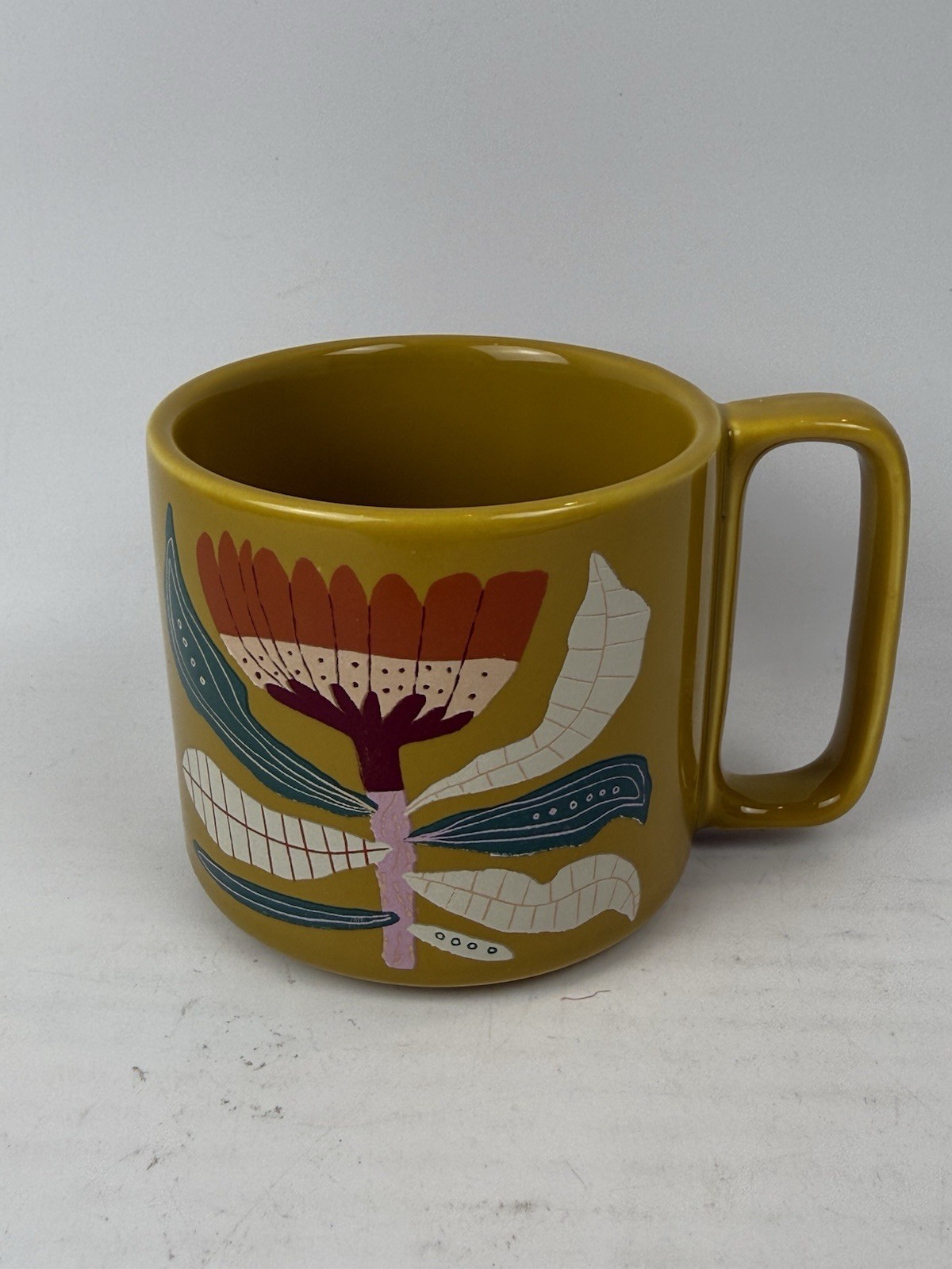 Danica Studio Mug Cup Yellow Floral Modern Botanical Abstract Art