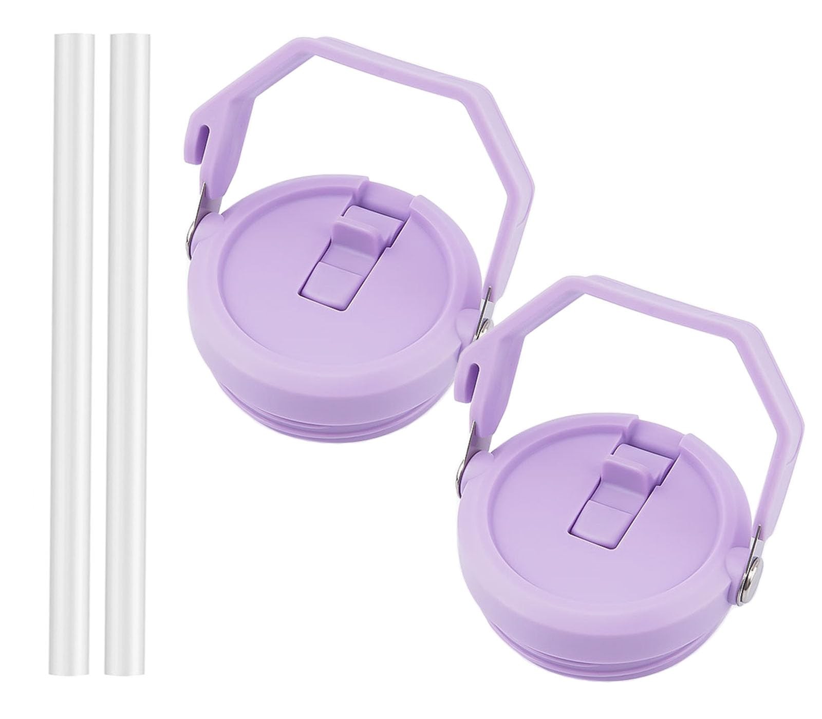 2 Pack 40 oz Tumbler Flip Straw Lid Fit for 40 oz Stanley Quencher, Leak Proo…