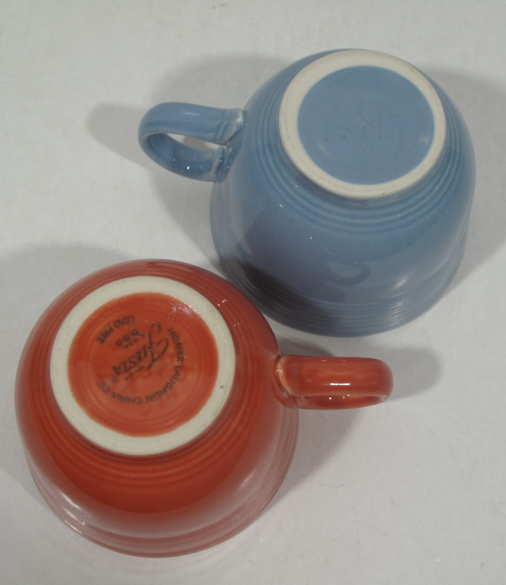 Lot of 6 FIESTAWare Coffee Cocoa Tea Cups Mug Lead Free Multicolor Spring Colors