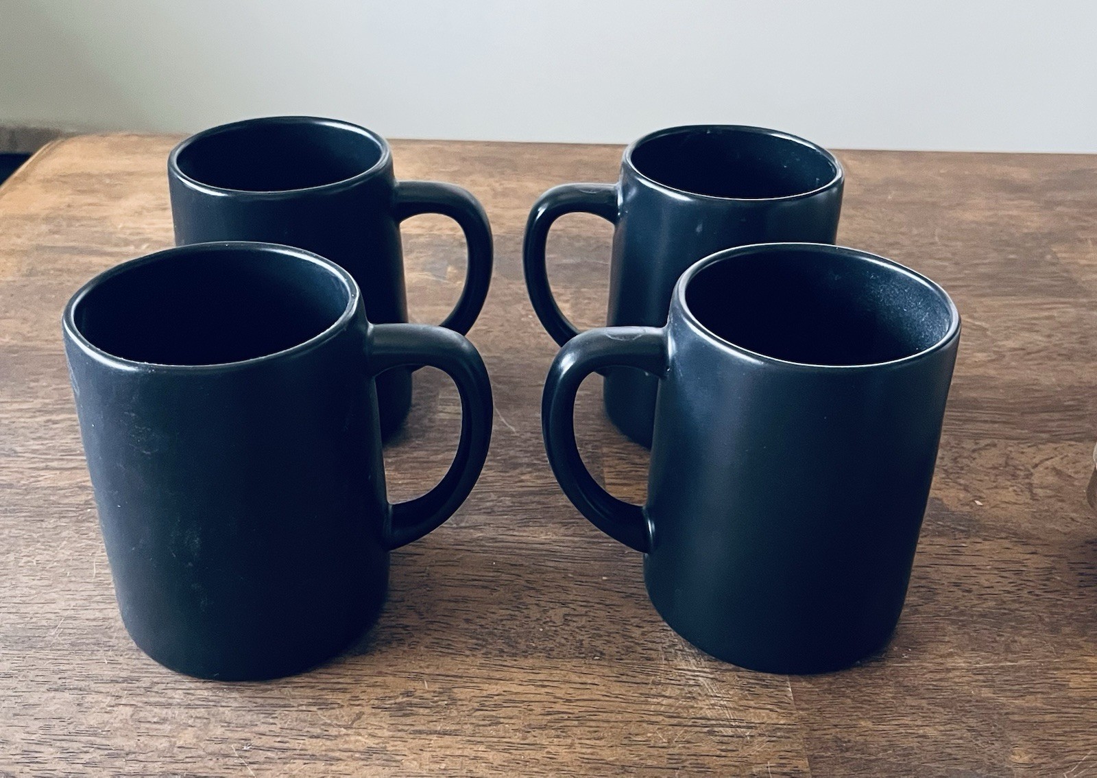 Hearth & Hand with Magnolia BLACK MATTE STONEWARE COFFEE MUGS Set of 4