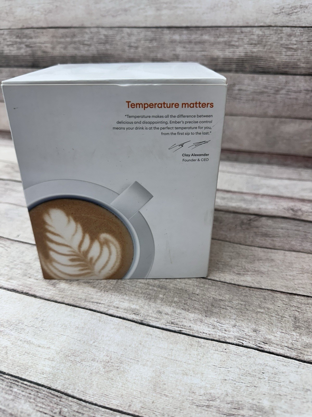 Ember Temperature Control Smart Mug -10 Oz Heated Coffee Mug CM19- White -Used