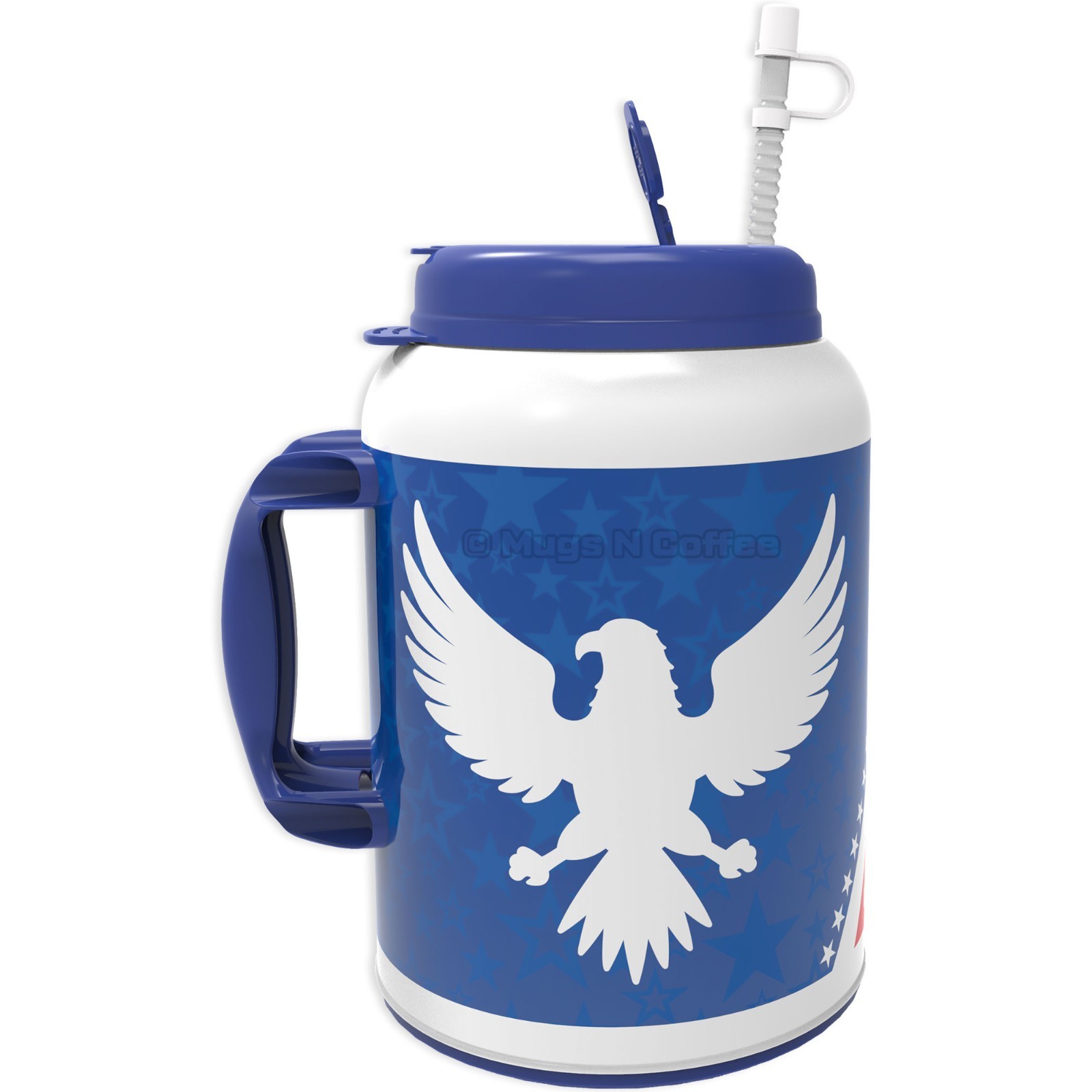 100 oz Travel Mug – We The People American Flag & Eagle – Double Wall Insulated