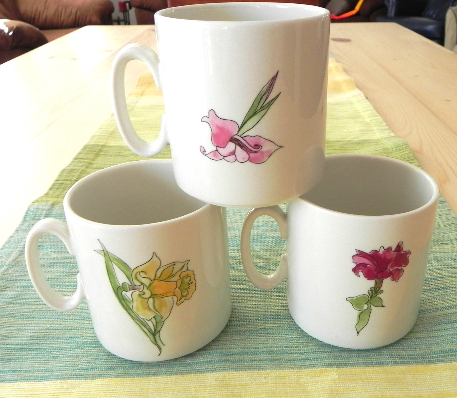 Villeroy & Boch Coffee Mug Gladiola/Daffodie/Petunia Made in Luxembourg