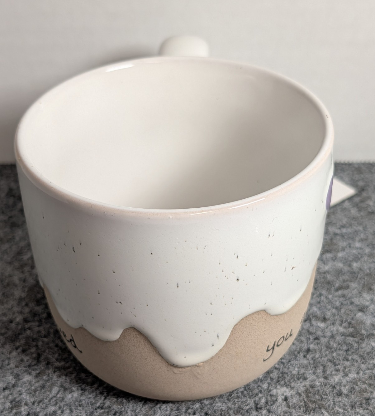 Dwell Studio “you are so loved” Hand Painted Stoneware Coffee Mug 16 oz NWT