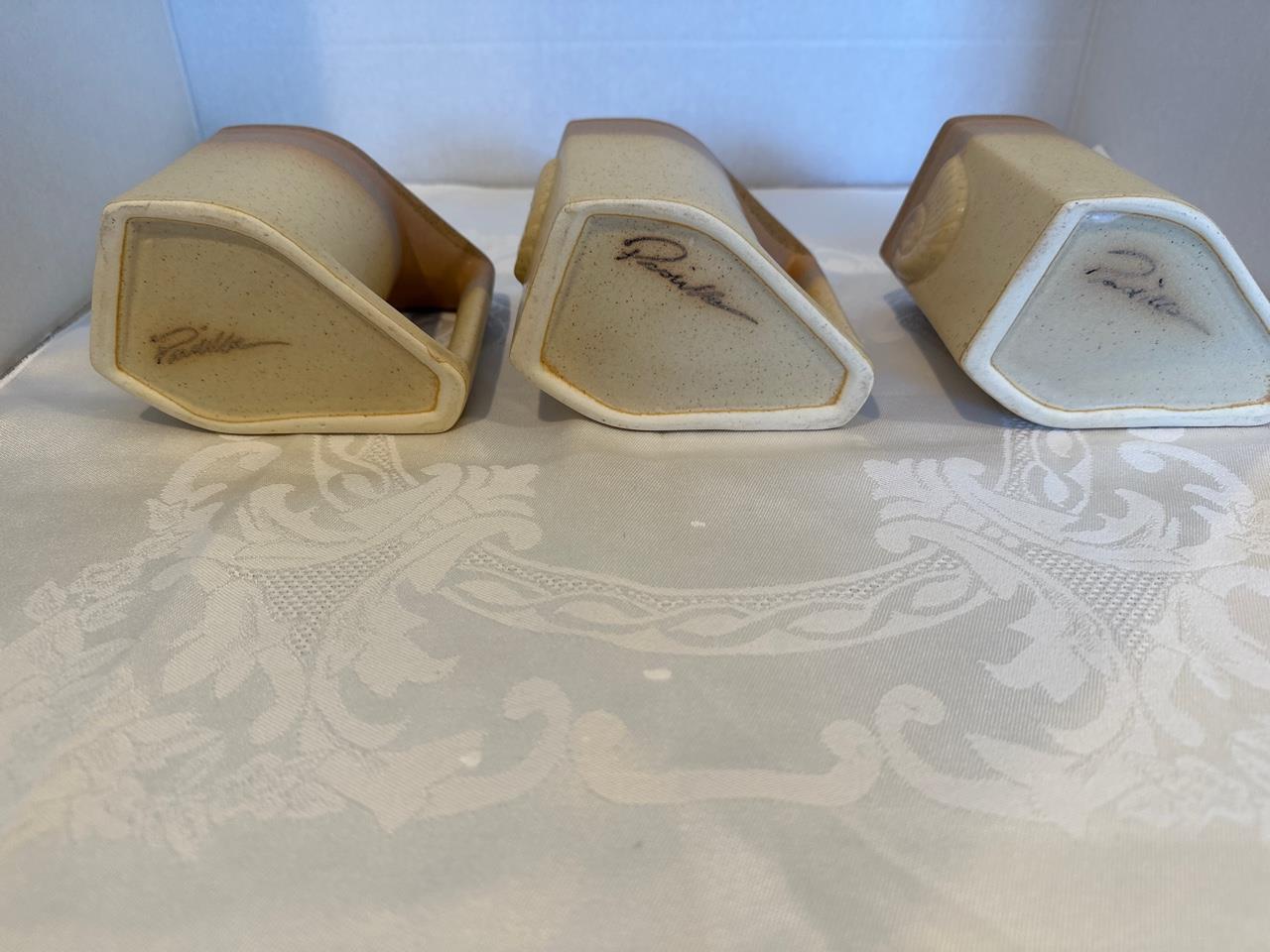 Set of 3 Padilla signed 1980’s Southwest Shell Stone Wear Mugs