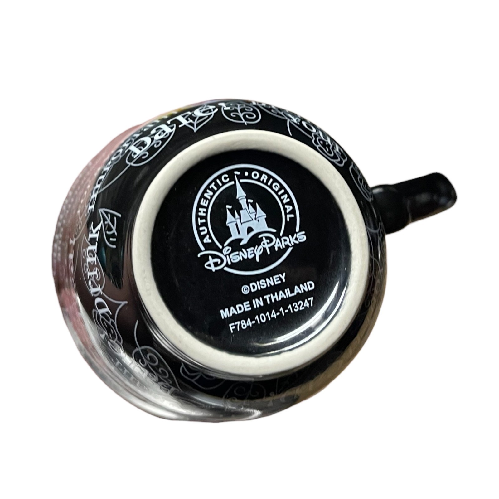 Disney Parks Alice in Wonderland Stackable Mug Black White Mad Hatter Tea Party
