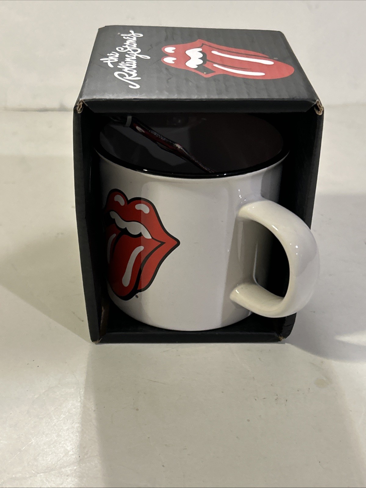The Rolling Stones Mug Lips White New 5080