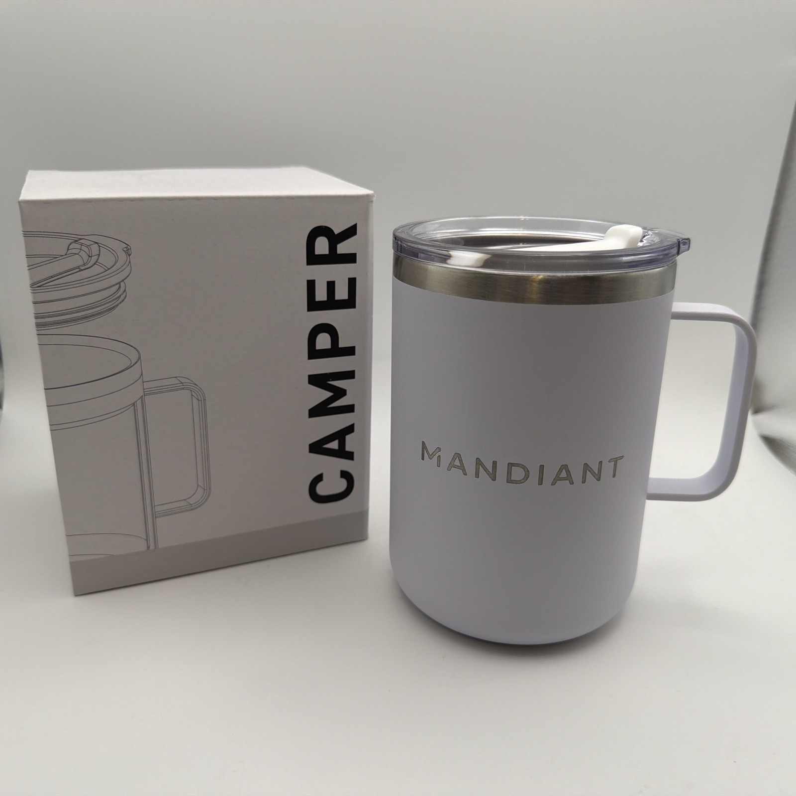 Mandiant Camper Mug 16.9 Oz Stainless Steel Insulated Coffee Cup Tumbler New