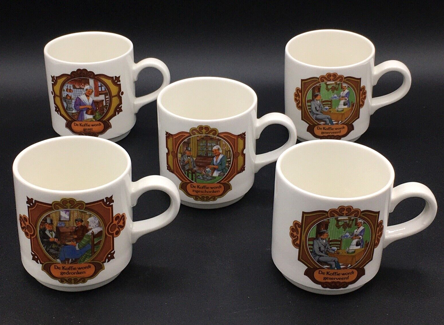 Villroy & Boch Septfontaines Coffee Cups Mugs Dutch Koffie Lot of 5